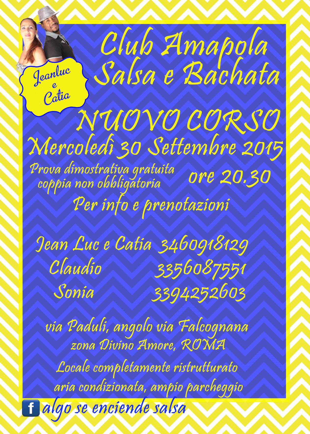 CORSI DI SALSA E BACHATA CLUB AMAPOLA ARDEATINA E DINTORNI