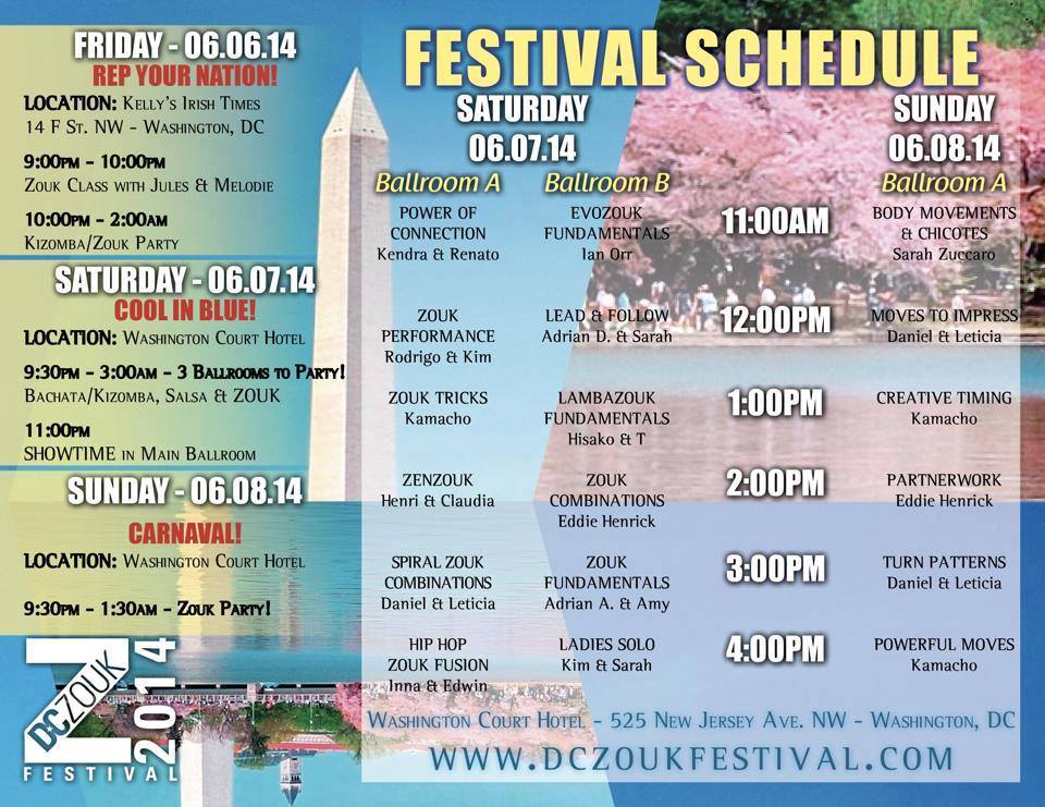 DC's FIRST Brasilian ZOUK Dance Festival! - 06 05 14-06 08 14
