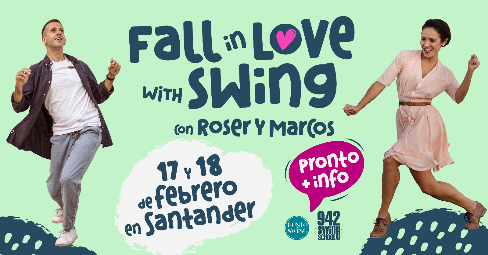 Fall in love with Swing. Workshop de bailes swing con Marcos y Roser en Santander