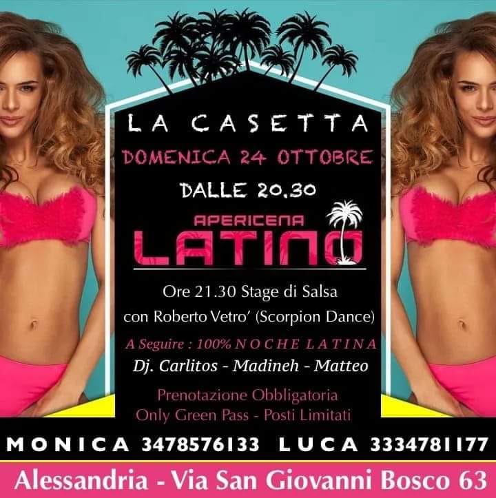 Apericena + stage + serata latina La Casetta