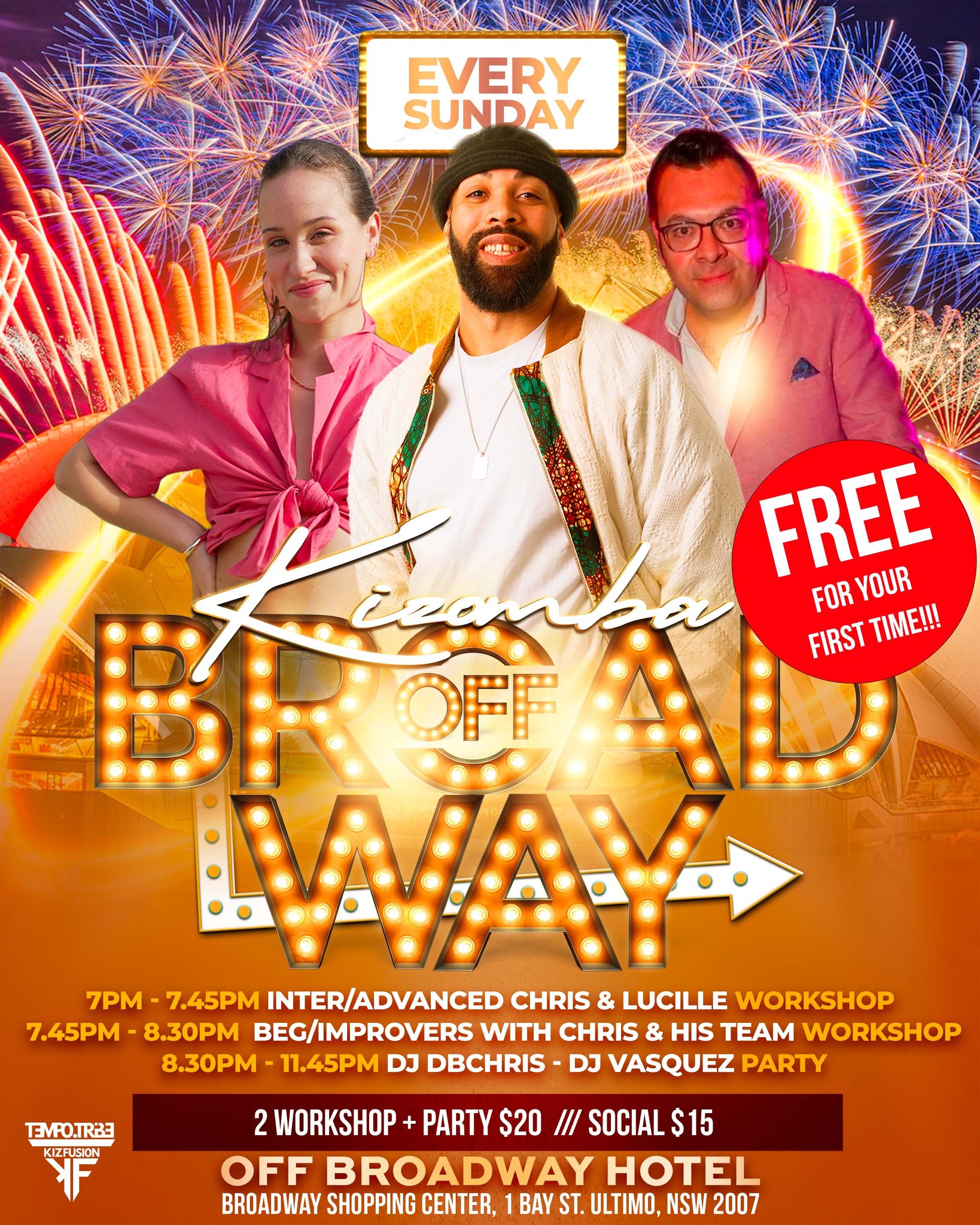 K.O.B - Kizomba Party! 2 Workshop 2 Levels Chris & Lucille Workshop! DJ DBCHRIS & DJ VASQUEZ