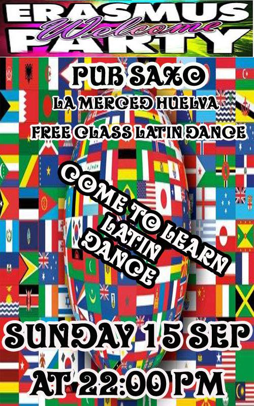 LATINO CLASS ERASMUS (HUELVA) SALSA, BACHATA, MERENGUE, CHACHACHA....