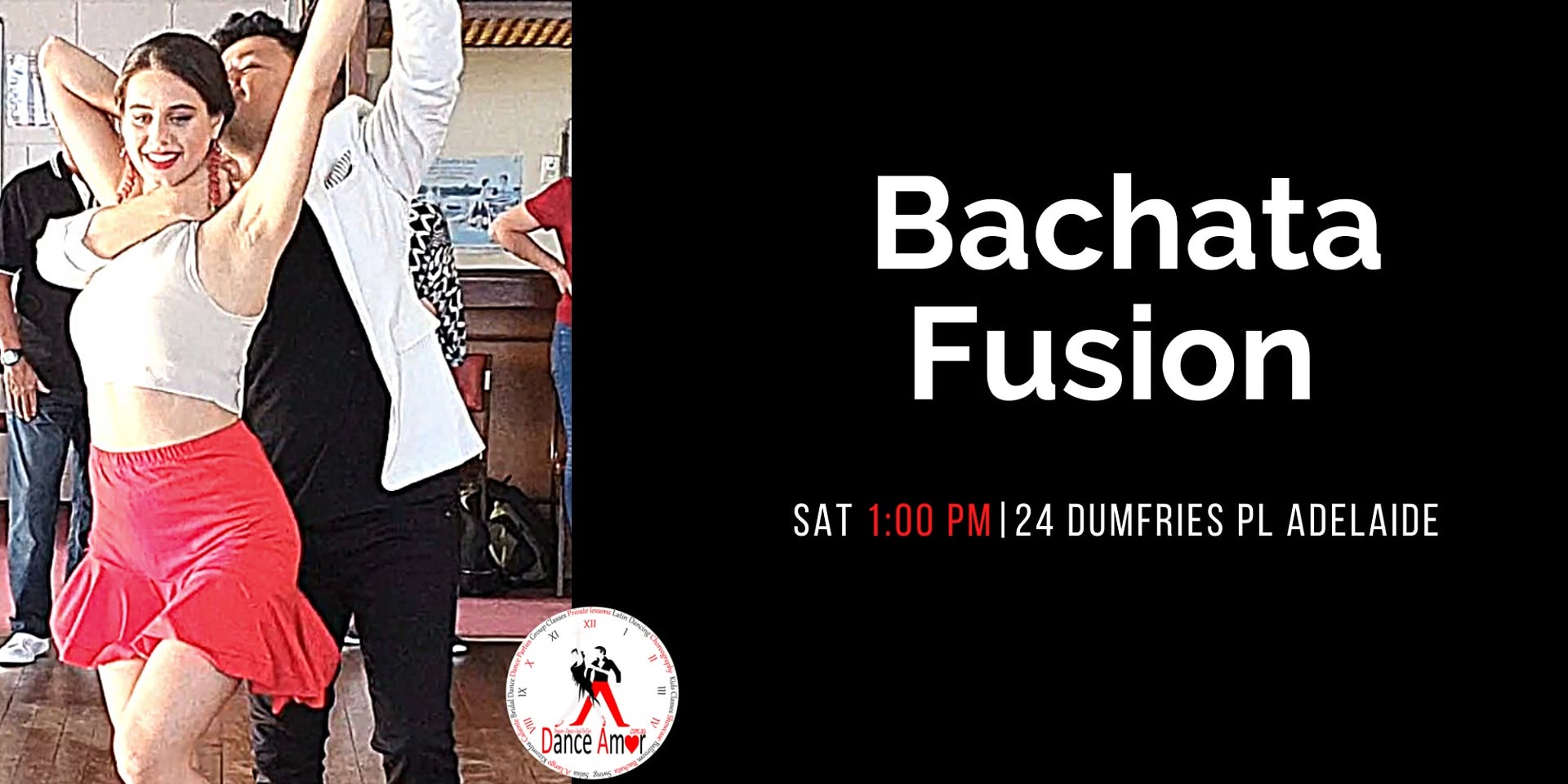 Bachata Fusion Dance Class Adelaide - Sat 1:00 PM