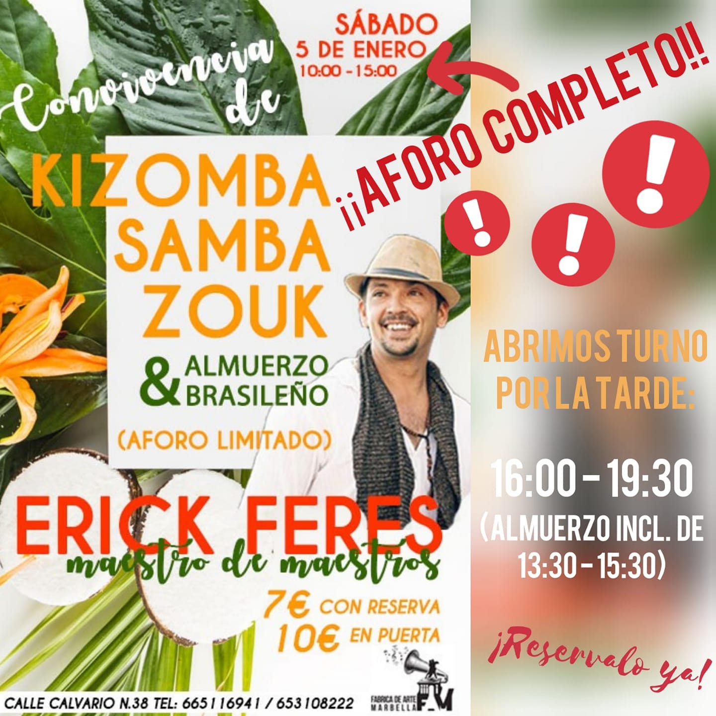 Convivencia de Kizomba, Zouk y Samba