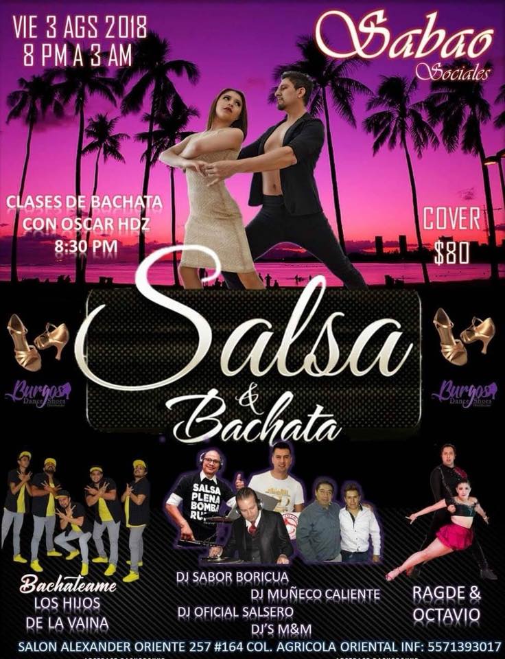 Salsa y Bachata 3 de agosto