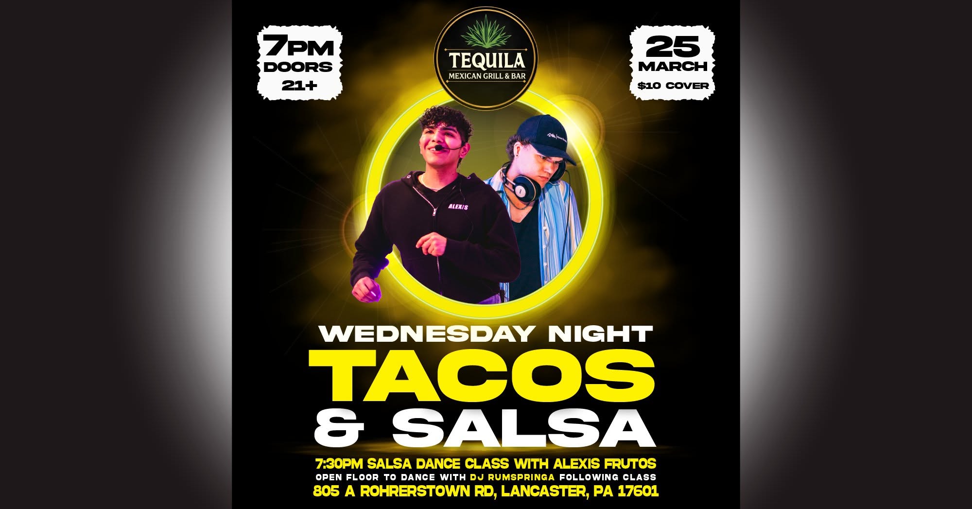Tacos & Salsa @ Tequila's - Wednesday Night Salsa Class & Latin Dance Social