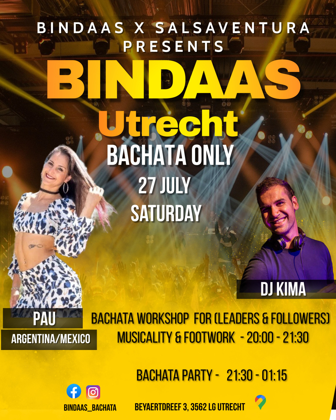 π©π°π΅π«π¨π¨πΊ UTRECHT - Bachata Workshop ( International Artist from Argentina Mexico) & Party
