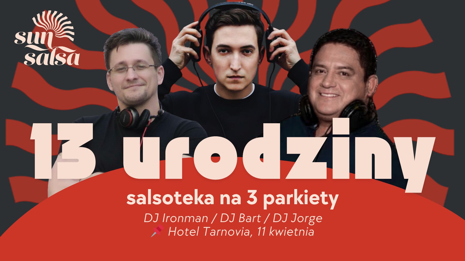 Urodzinowa salsoteka na 3 parkiety - DJ Jorge, DJ Ironman, DJ Bart