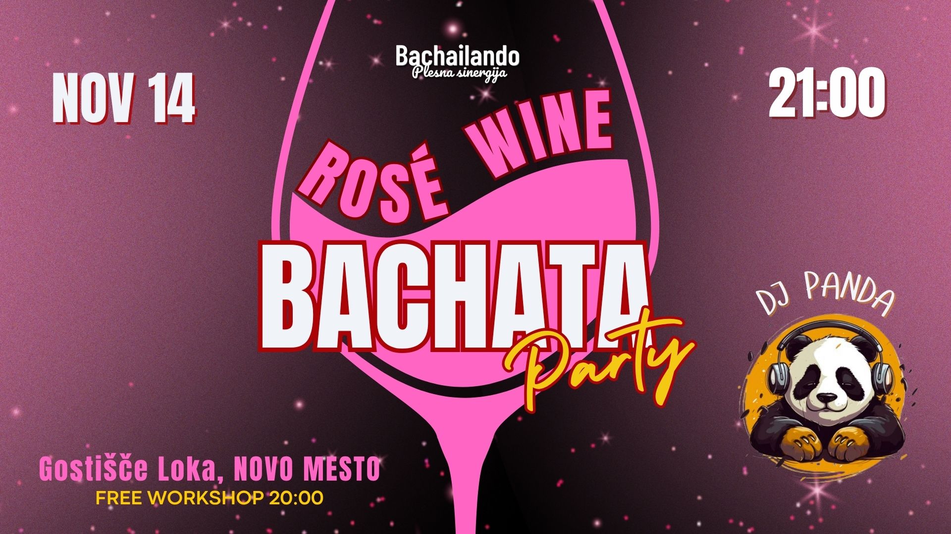 ROSÉ WINE - Bachata Party - 14. 11. Novo mesto