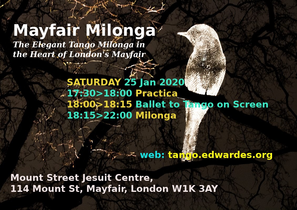 Mayfair Milonga 25Jan20