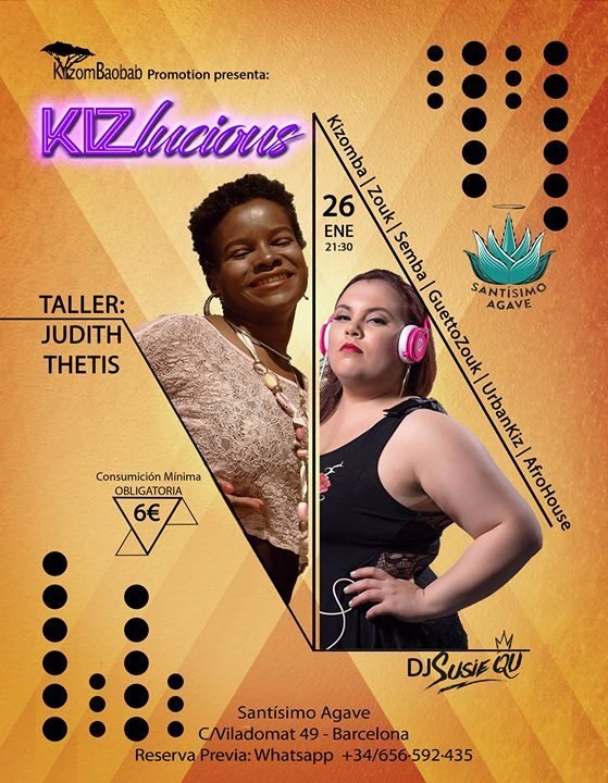 KIZLuscious Sesion, Thu 26 Jan, Santisimo Agave - Barcelona