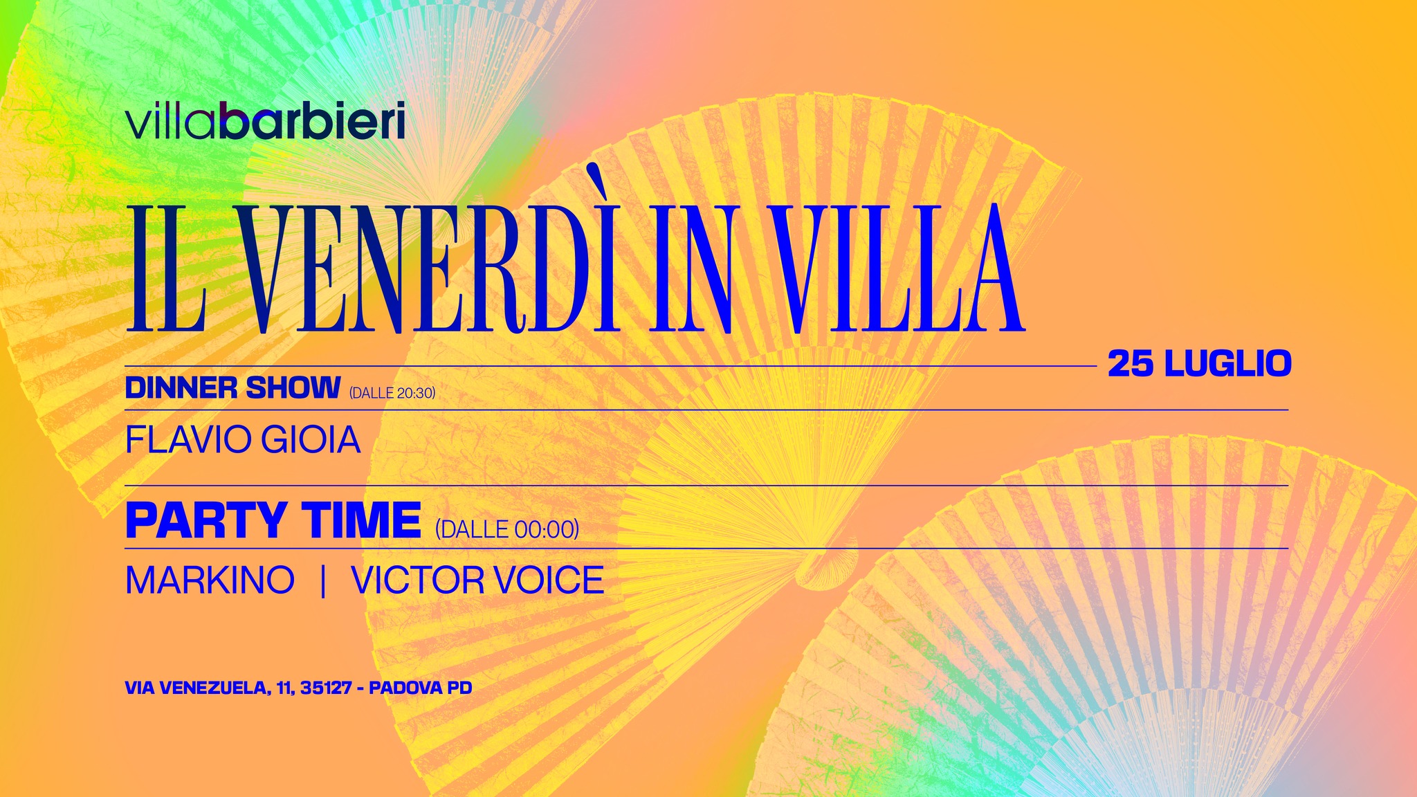 VILLA BARBIERI IL VENERDÌ IN VILLA