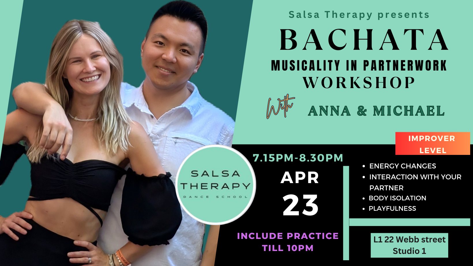 Bachata Musicality in Partner work workshop