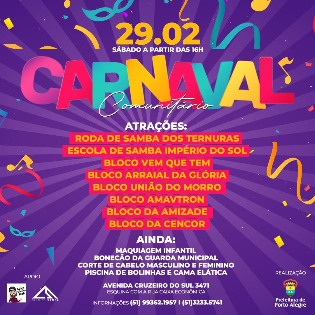 29.02 CARNAVAL COMUNITÁRIO REGIÃO CRUZEIRO 2020 SAMANTA NUNES