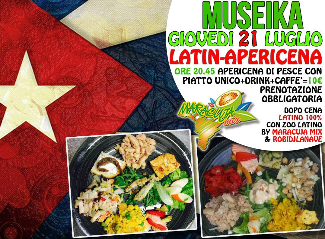Apericena di Pesce al Museika con Zoo Latino - giovedi 21 luglio