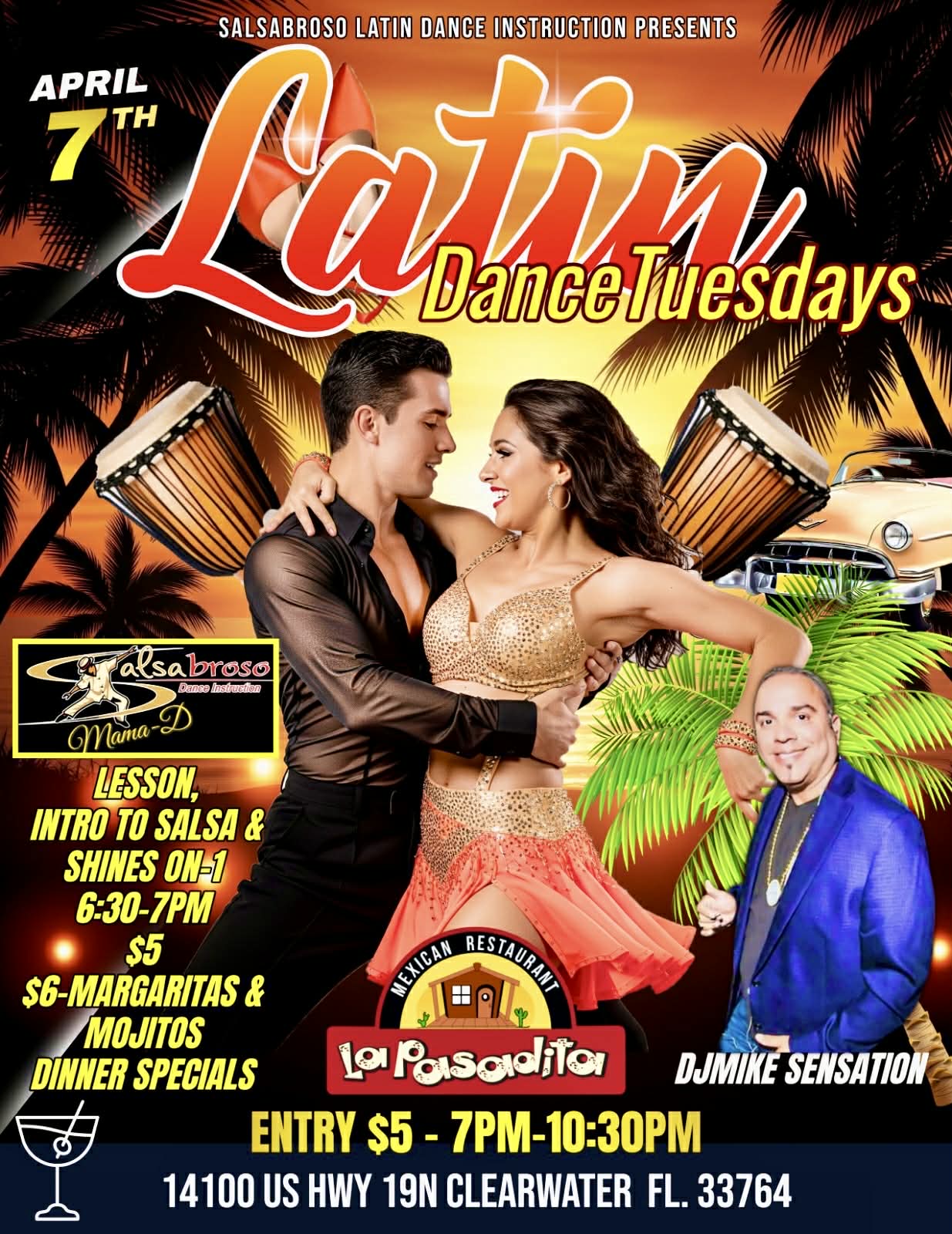 LATIN DANCE TUESDAYS @ LA PASADITA SALSABROSO & DJ MIKE SENSATION