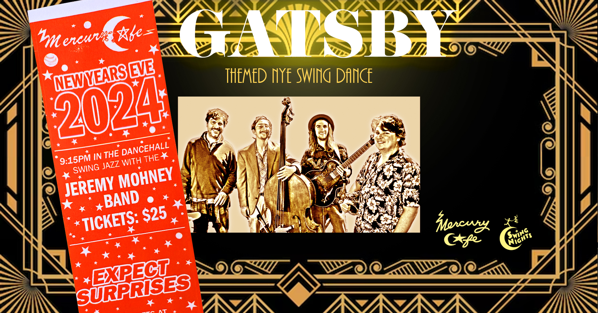 GATSBY-Themed NYE Dance with the Jeremy Mohney Band!