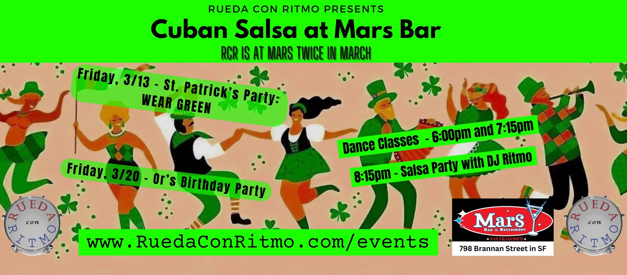 St. Patrick's Salsa Party at Mars Bar