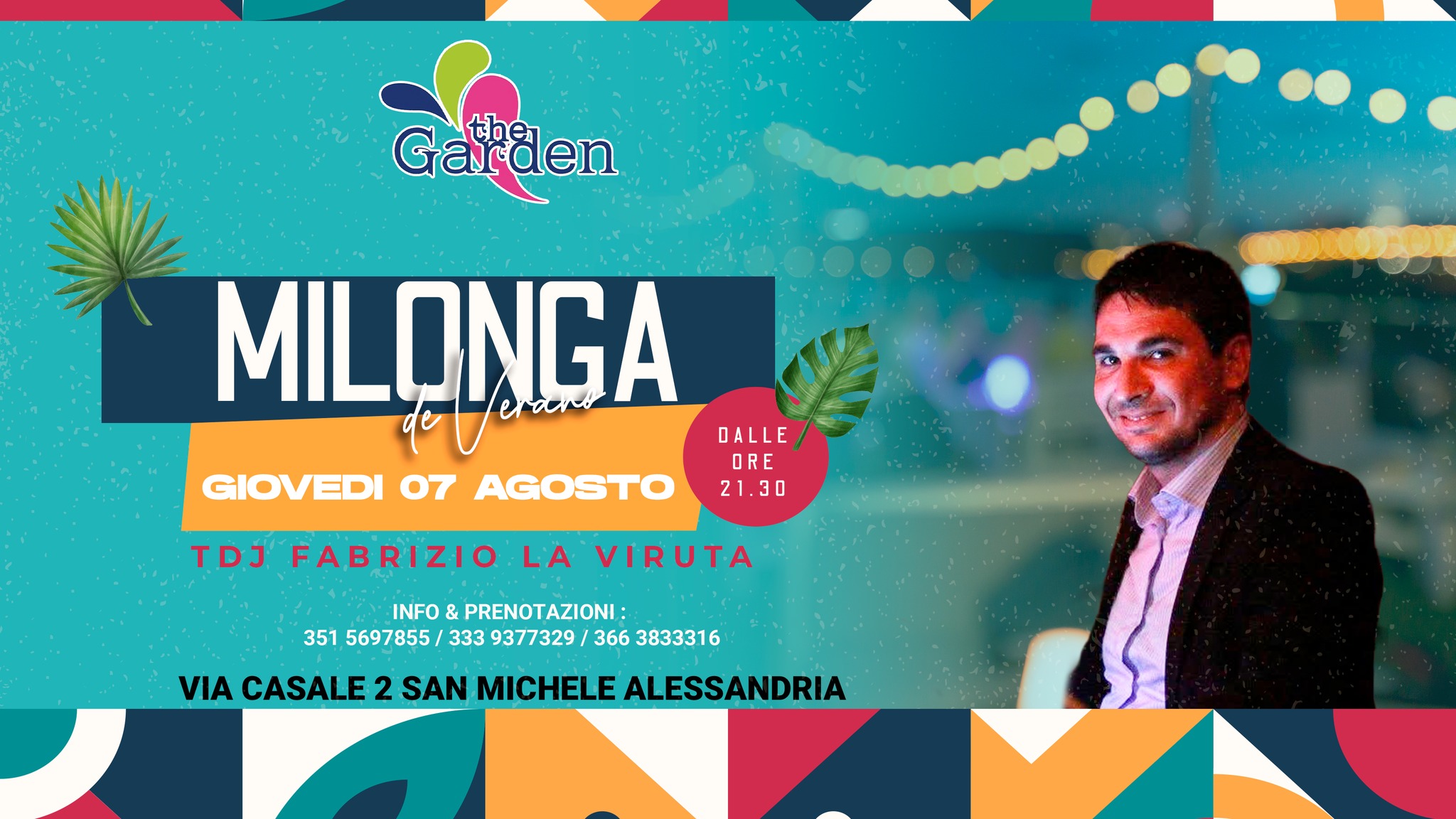 Giovedi 07 Agosto Milonga de verano Tdj La Viruta