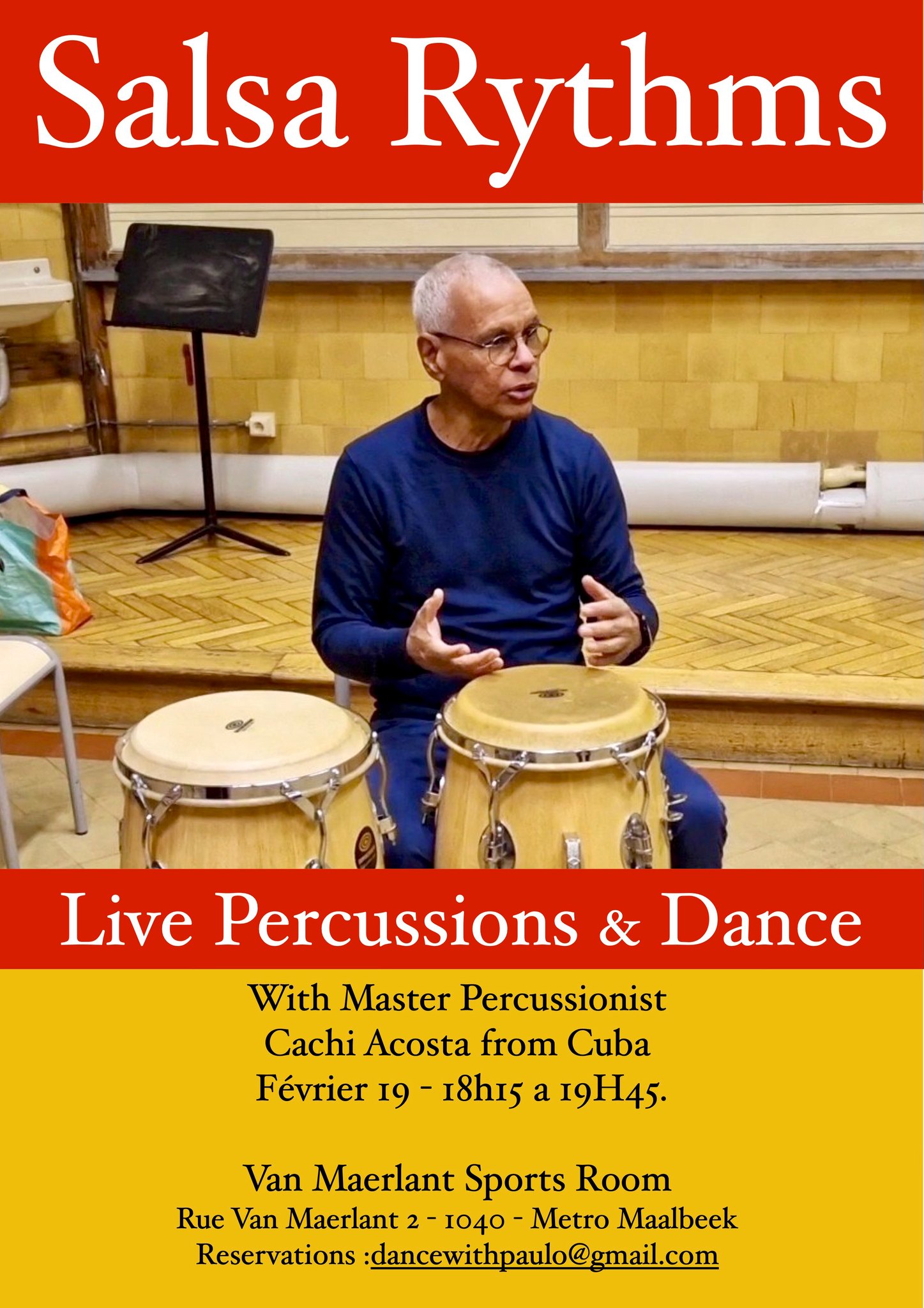 Salsa Dance with Live Percussions