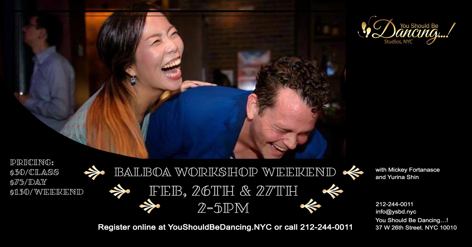 Balboa Workshop Weekend with Mickey Fortanasce & Yurina Shin