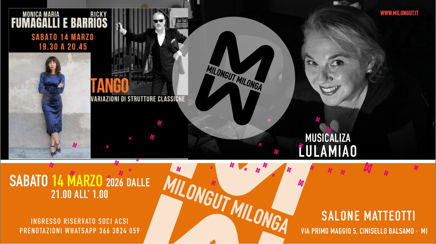 Milongut Milonga Tdj Lulamiao - stage Ricky Barrios Monica Maria Fumagalli