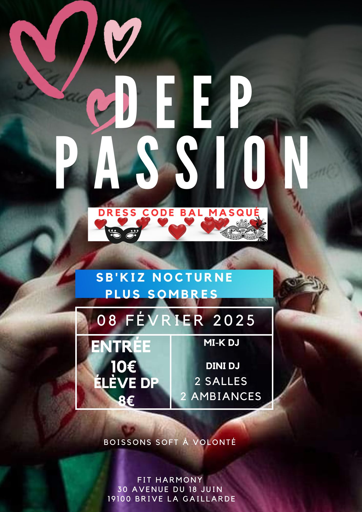 Soirée SB'KIZ nocturne plus sombres avec DEEP Passion 2 salles 2 ambiances