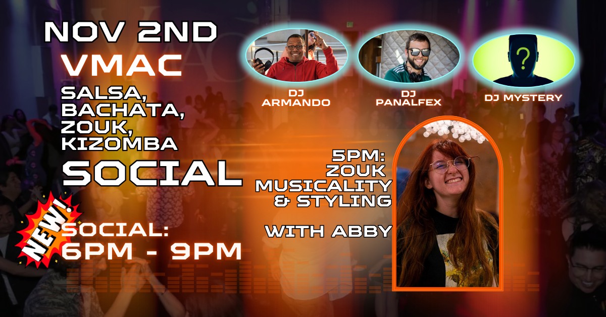 VMAC Sunday Social - Bachata, Zouk, Salsa & Kizomba!