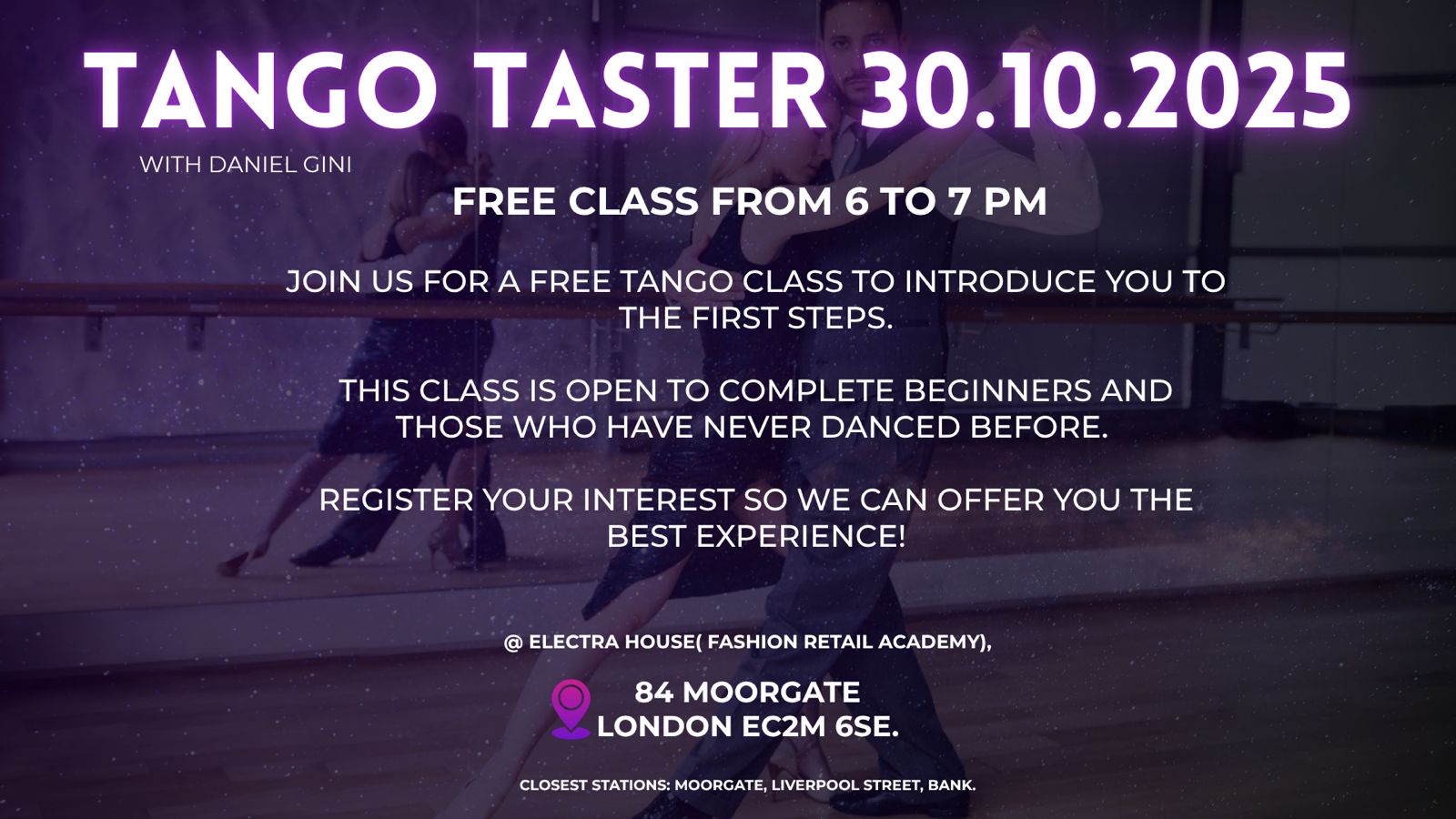 π Free Argentine Tango Taster Class Open to All!