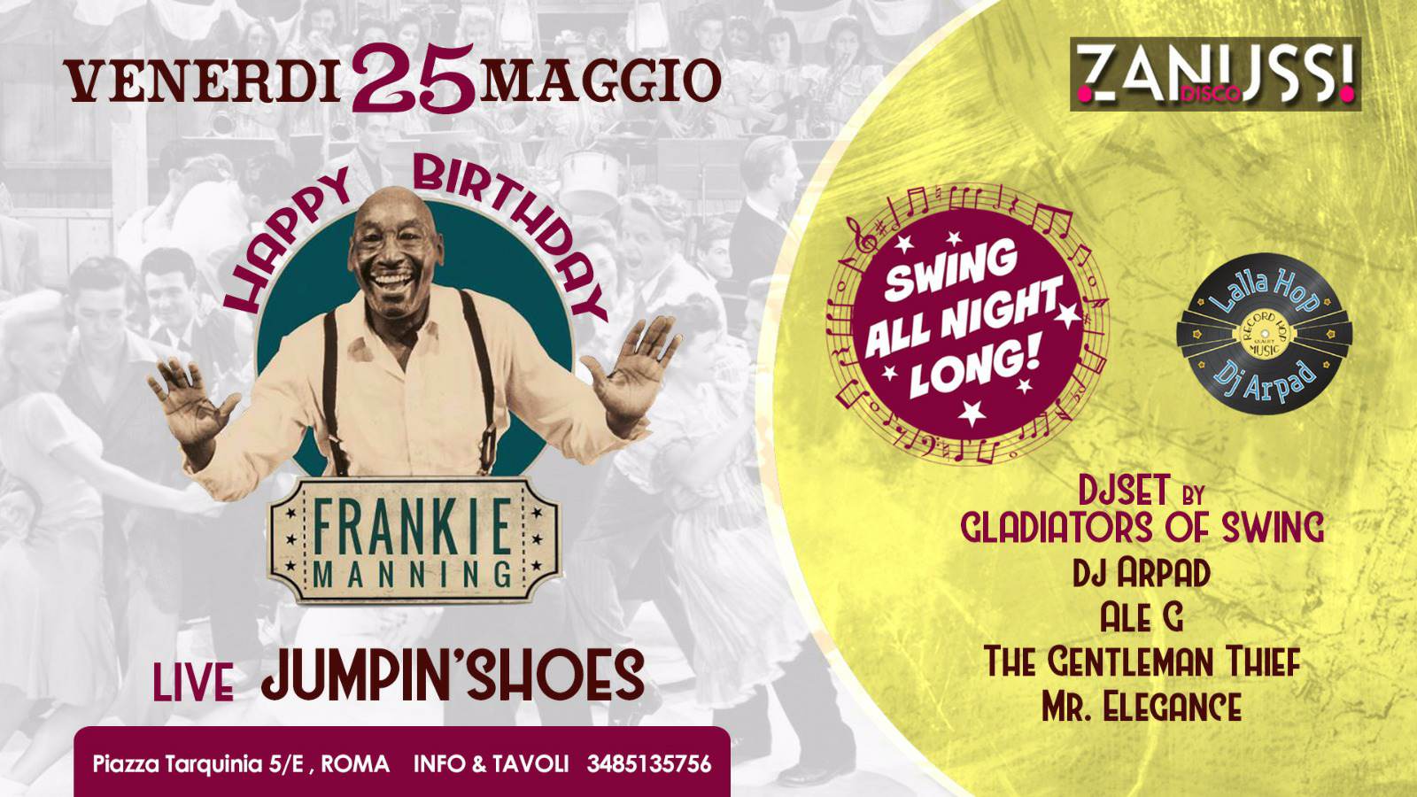 Swing All Night Long! Closing Party - Zanussi Roma 25.05.2018