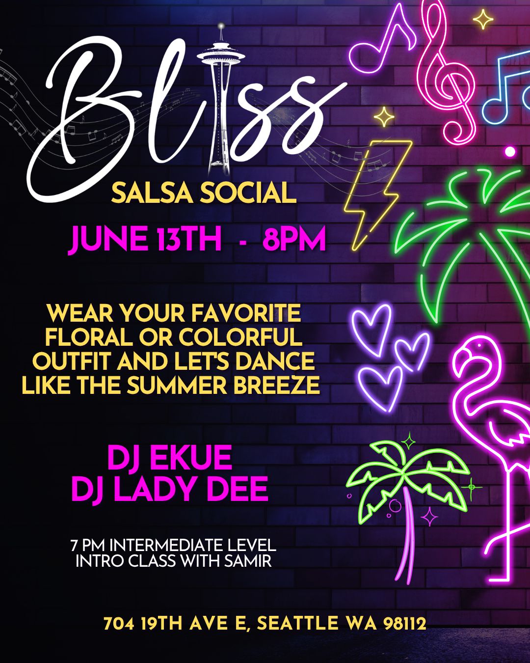 Bliss Salsa Social - Welcome Summer!