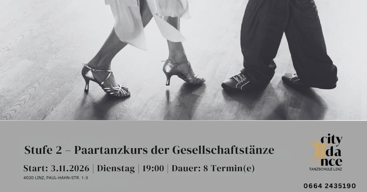 Stufe 2 Paartanzkurs der Gesellschaftstänze