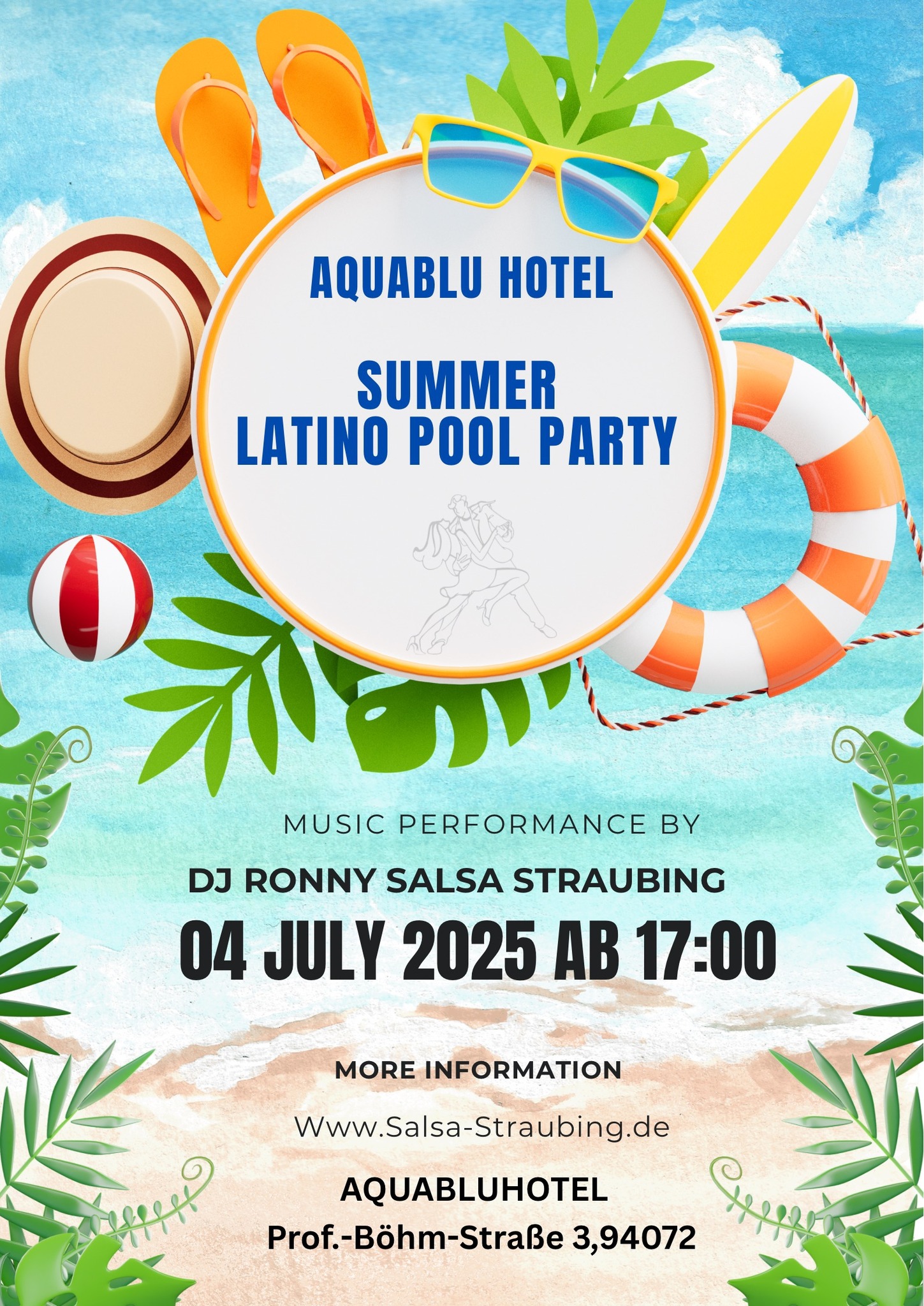 Latino Pool Party AQUABLUHOTEL