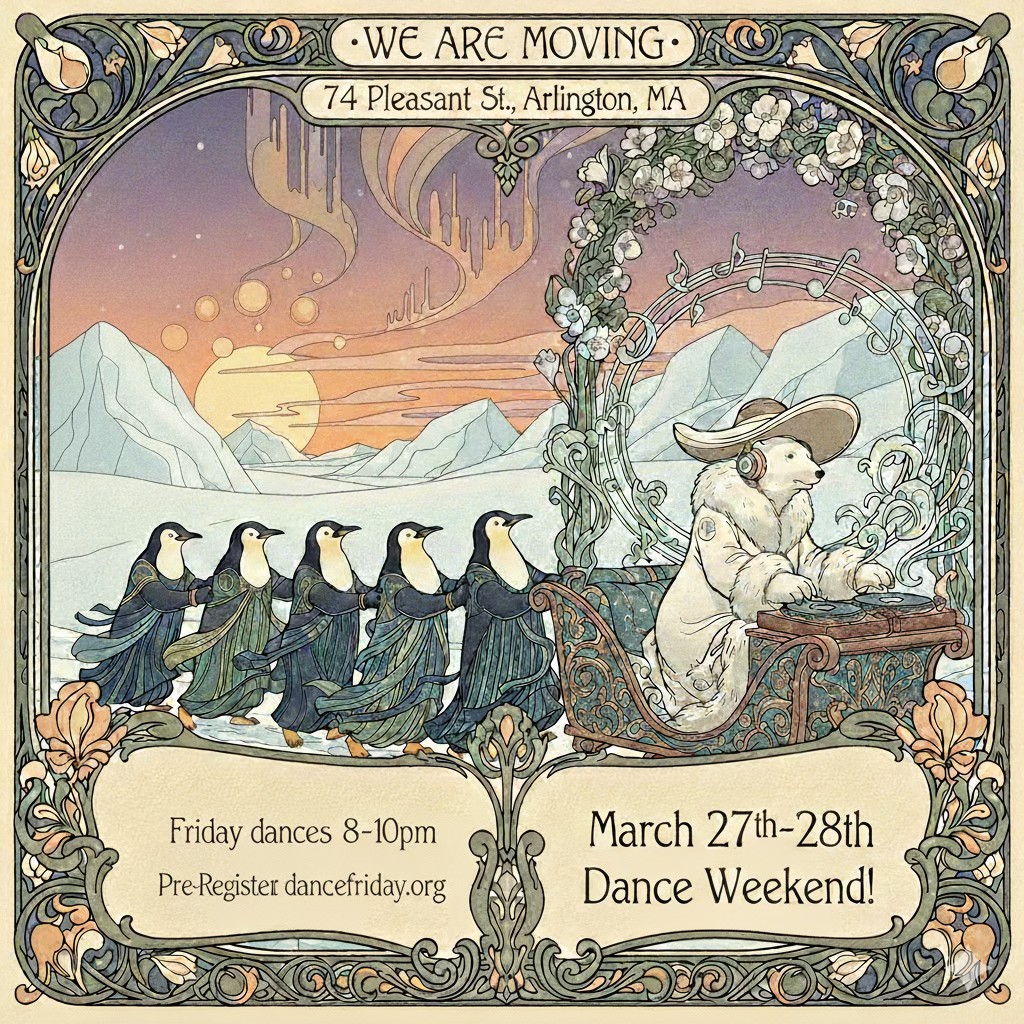 Dance Friday Ecstatic Dance, 8pm warmup with Sophie Leurent Movement, Rhythm & Voice. Arlington Ma.