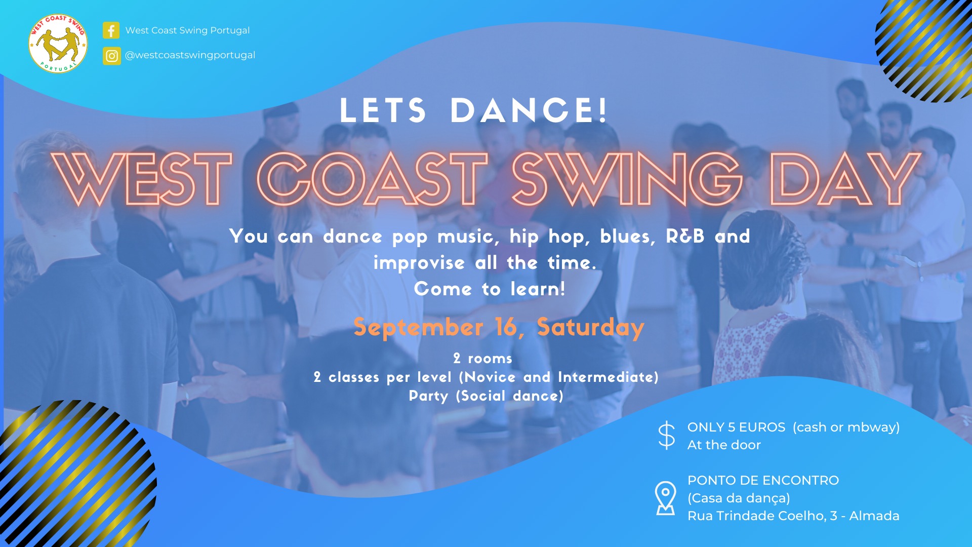 West Coast Swing Day - 2 classes per level (2 rooms) and Party!