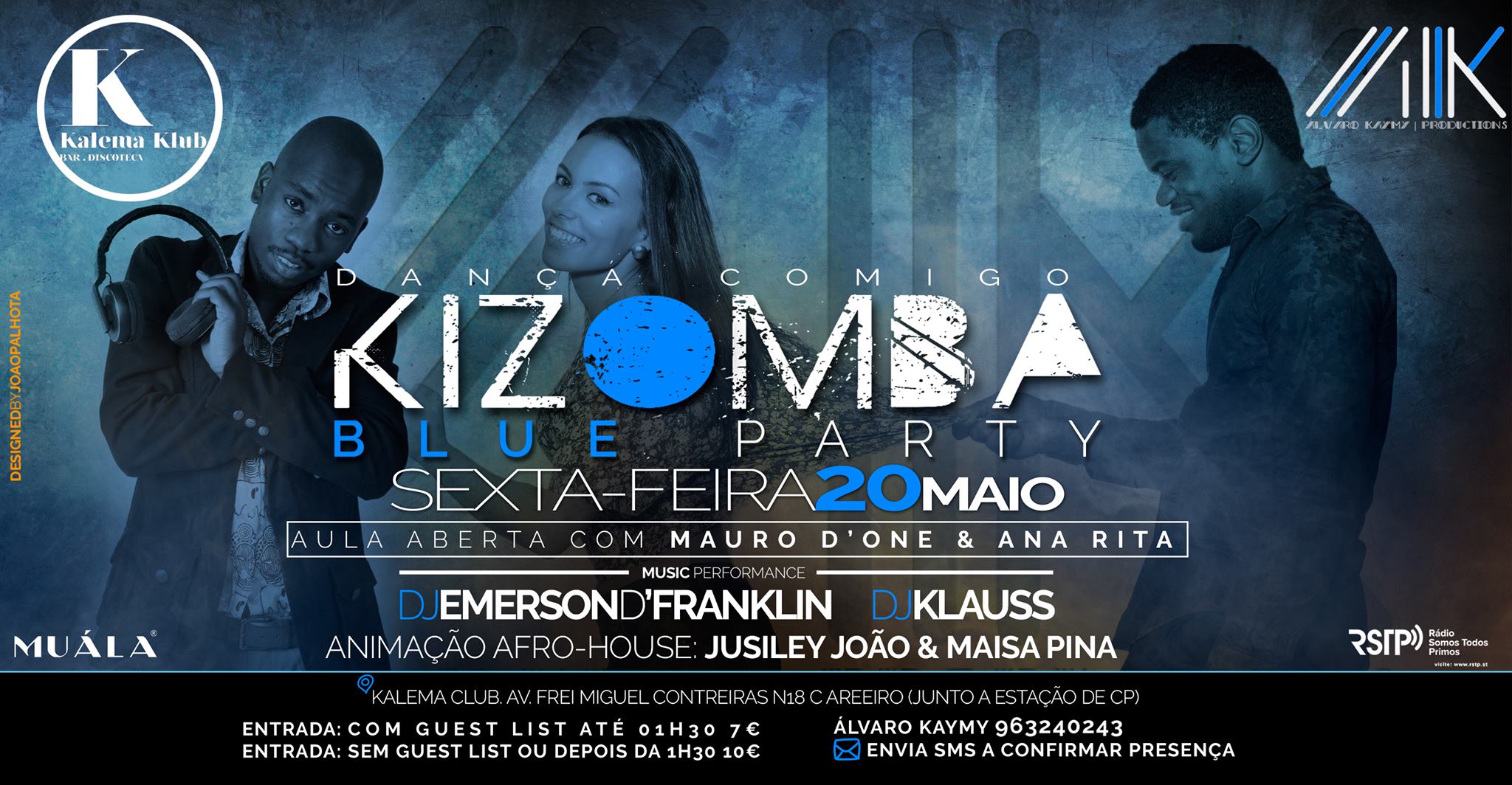 ♛Blue Party♛ Dança Comigo Kizomba♛Kalema Club♛