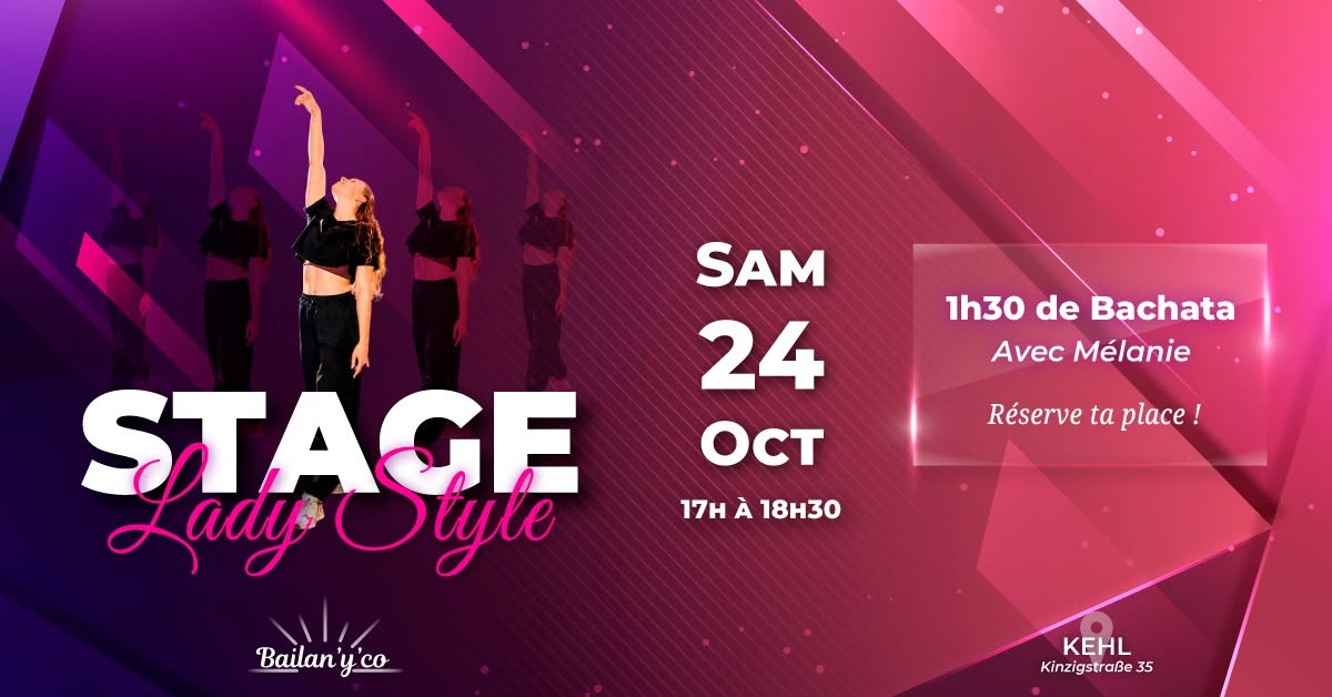 Stage Bachata Lady Style solidaire 🩷 [Bailan'y'co]