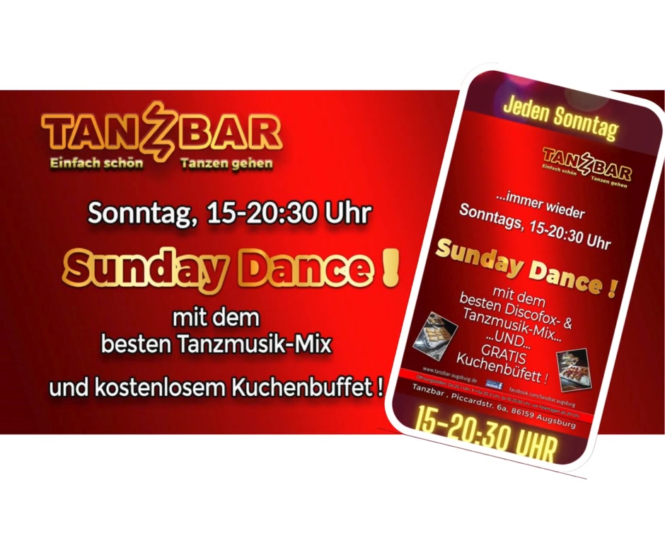"Sunday Dance" 15-20:30 mit bestem Fox- + Tanzmusik-Mix + GRATIS Kuchenbüffet!
