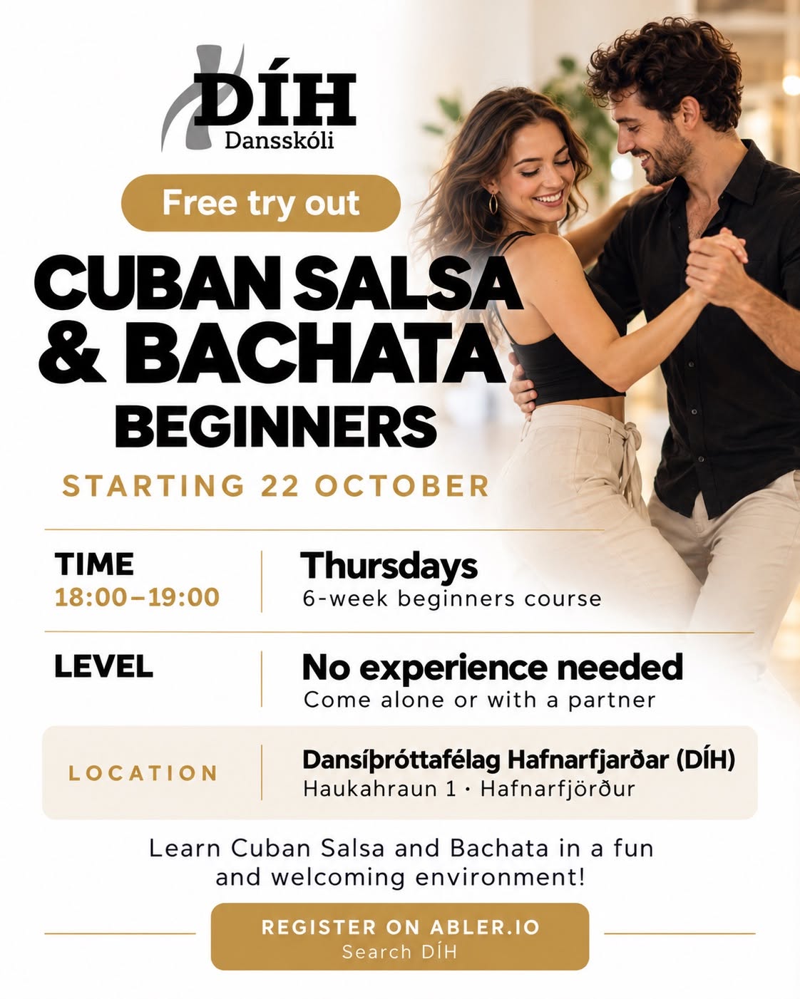 Cuban Salsa & Bachata Beginners DÍH