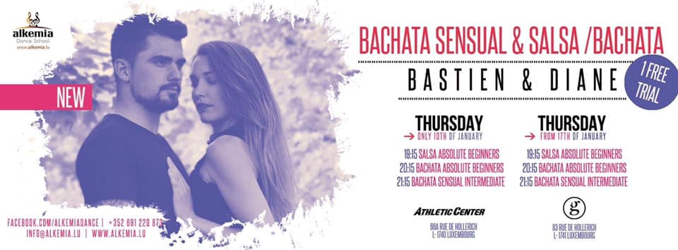 NEW: Bastien & Diane Salsa & Bachata Classes in Luxemburg