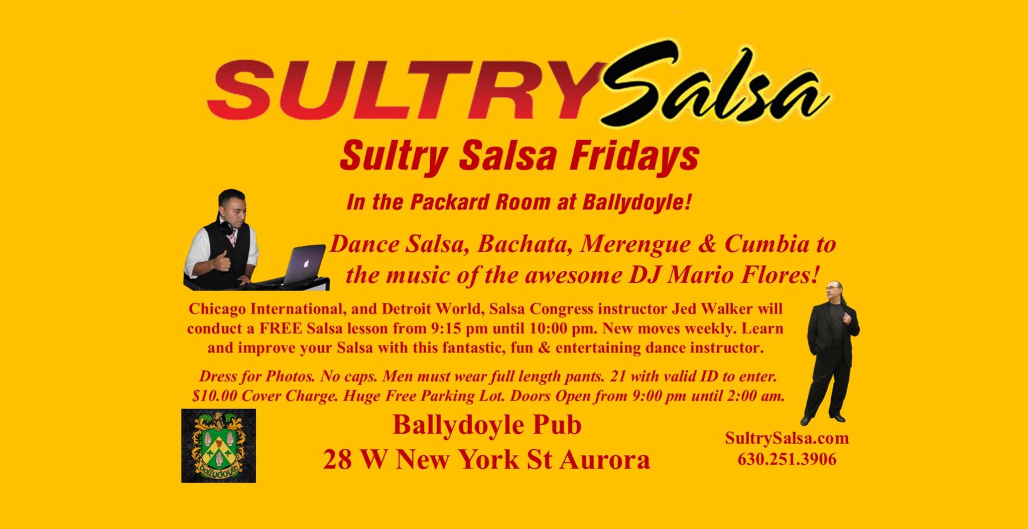 Sultry Salsa Fridays with El Barón, Jed Walker at Ballydoyle Pub