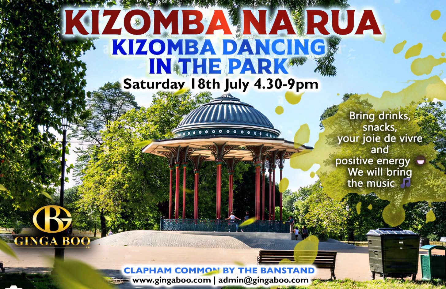 Kizomba Na Rua - London - Kizomba Dancing in the Park Clapham Common by the bandstand