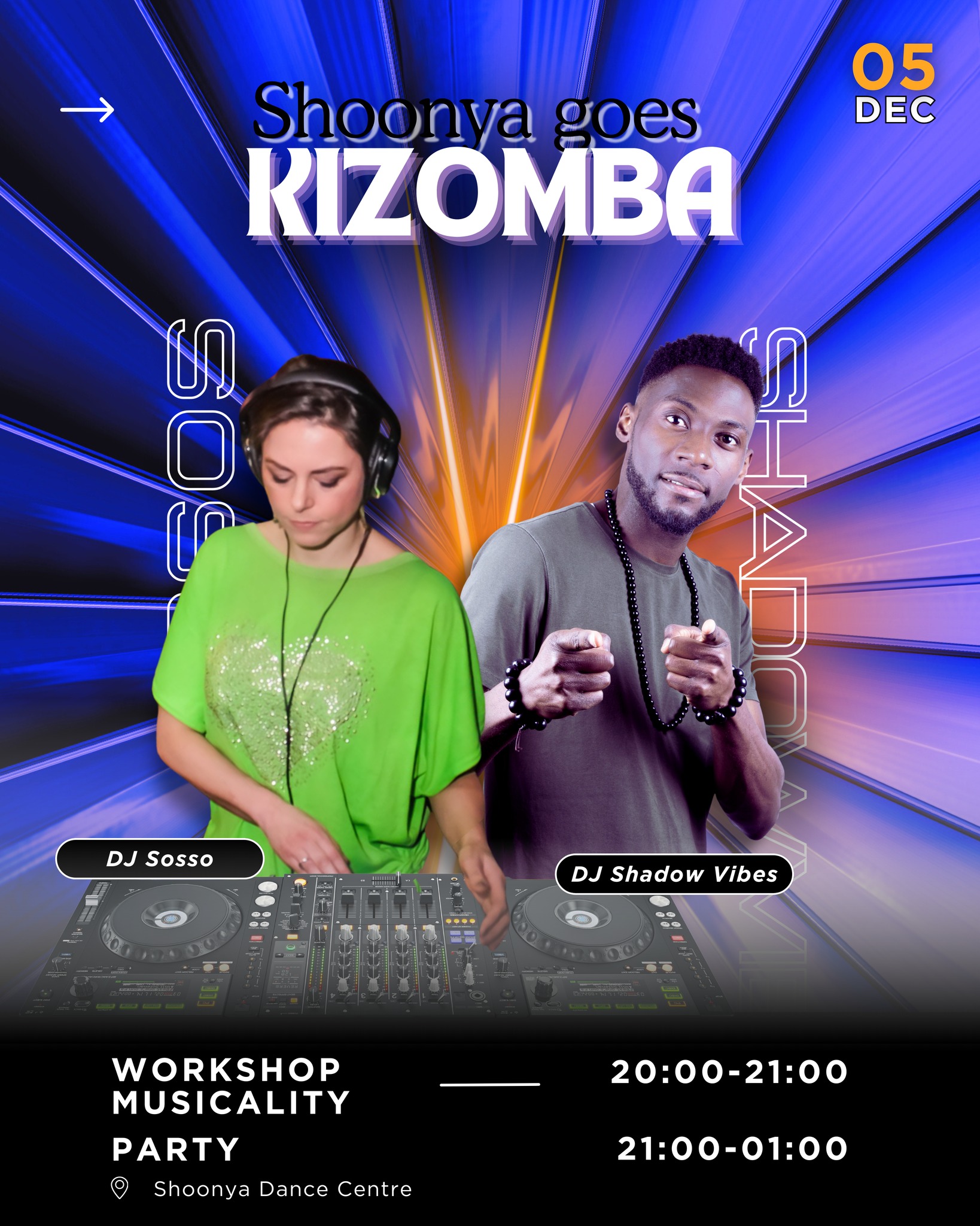 Shoonya goes Kizomba - December edition with DJ Shadow Vibes & DJ Sosso