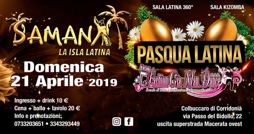 ✾Samanà Latino✾ PASQUA LATINA Domenica 21 Aprile 2019