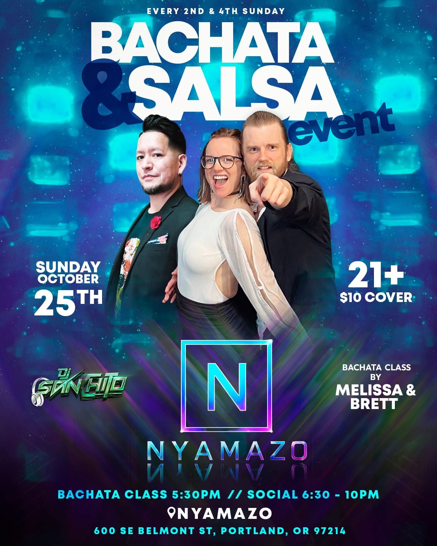 Bachata & Salsa Sundays at Nyamazo