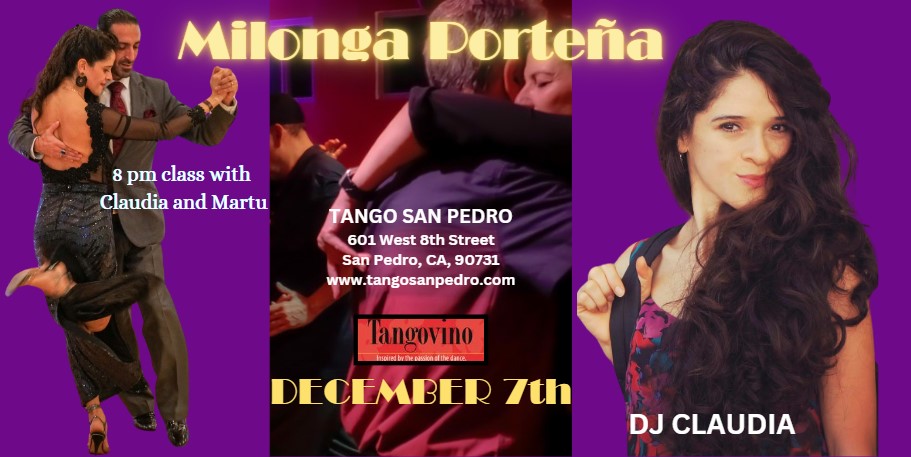 Milonga Porteña, Class with Claudia and Martu, DJ CLAUDIA