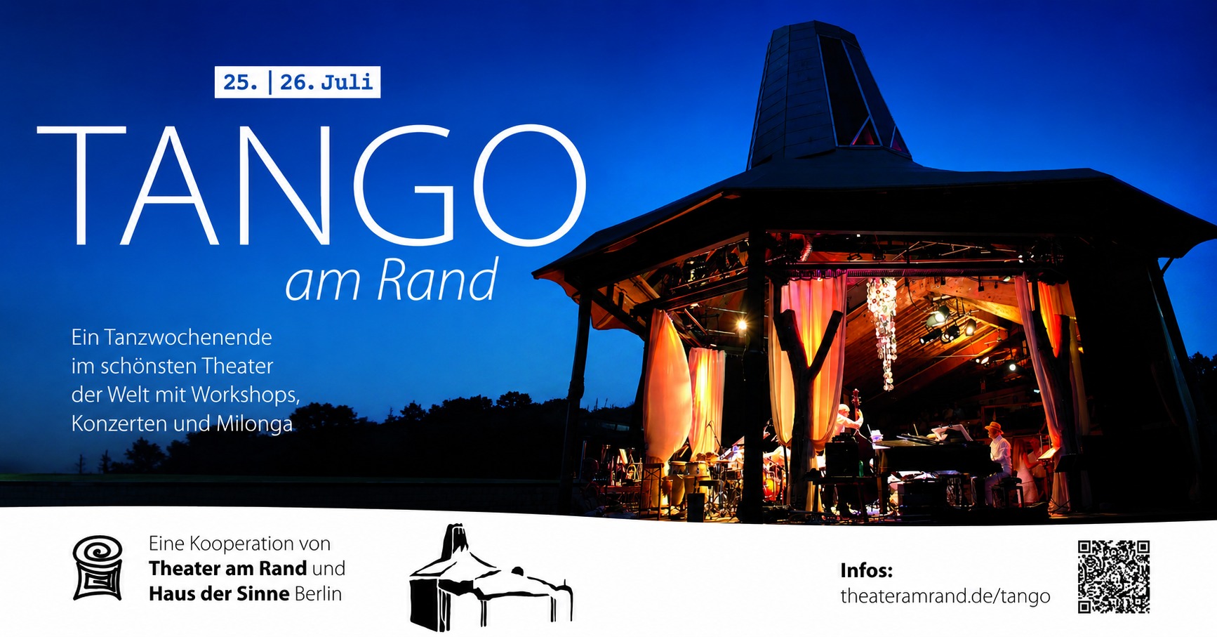 Tango am Rand Workshops, Konzerte & Milonga Theater am Rand & Haus der Sinne