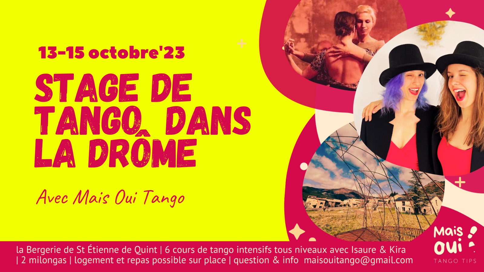 Stage de tango avec Isaure & Kira dans la Drôme