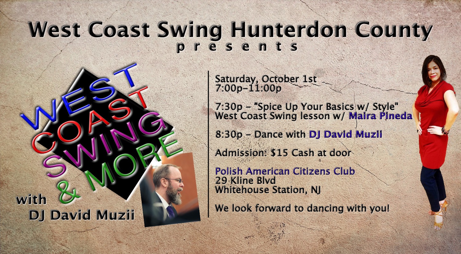 West Coast Swing Hunterdon County with special guest DJ David Muzii