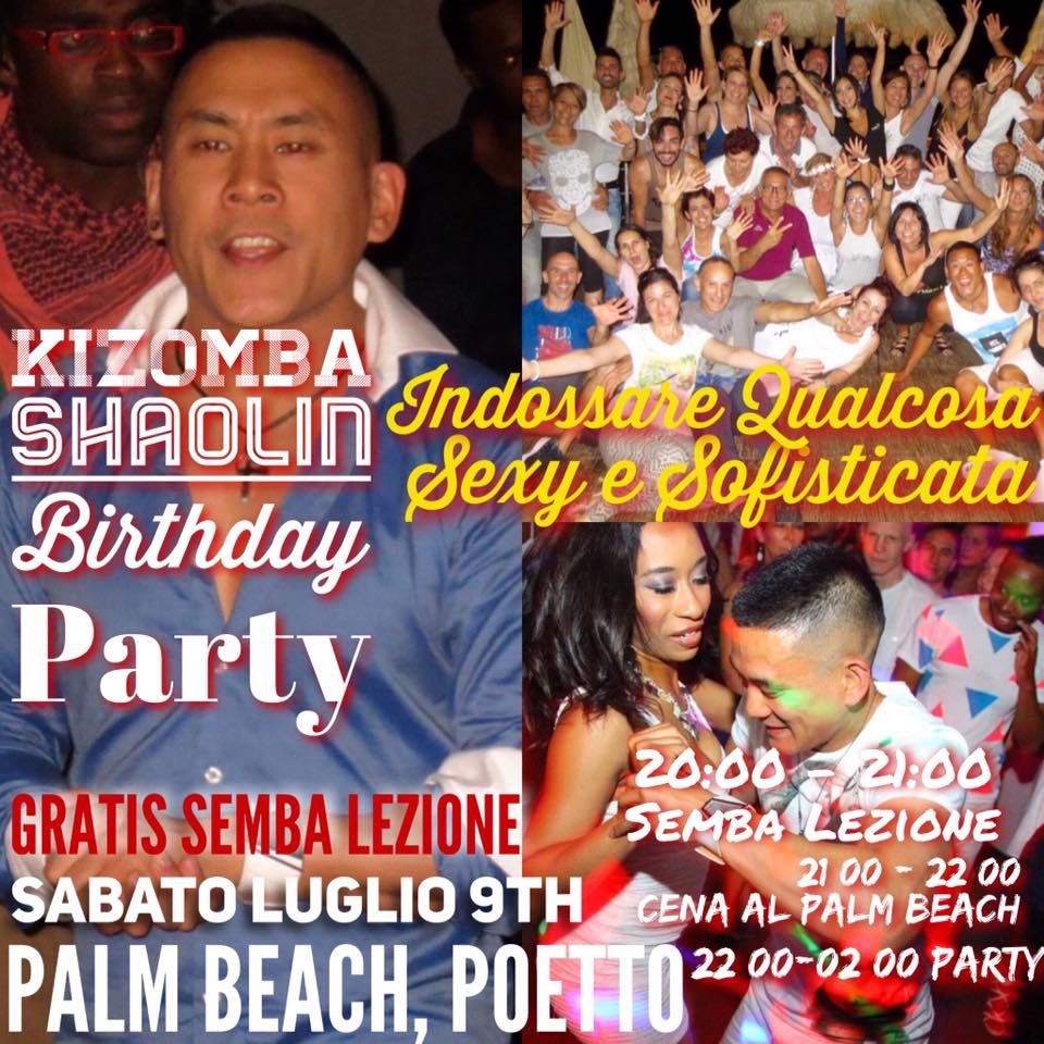 ★Sedução Kizomba Party - Dress code Sexy ed Elegante - James Compleanno★Sabato 9 Luglio★20:30@Palm Beach, Poetto